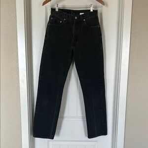Vintage 90s Levi's 505 Women's Straight Leg Black Jeans